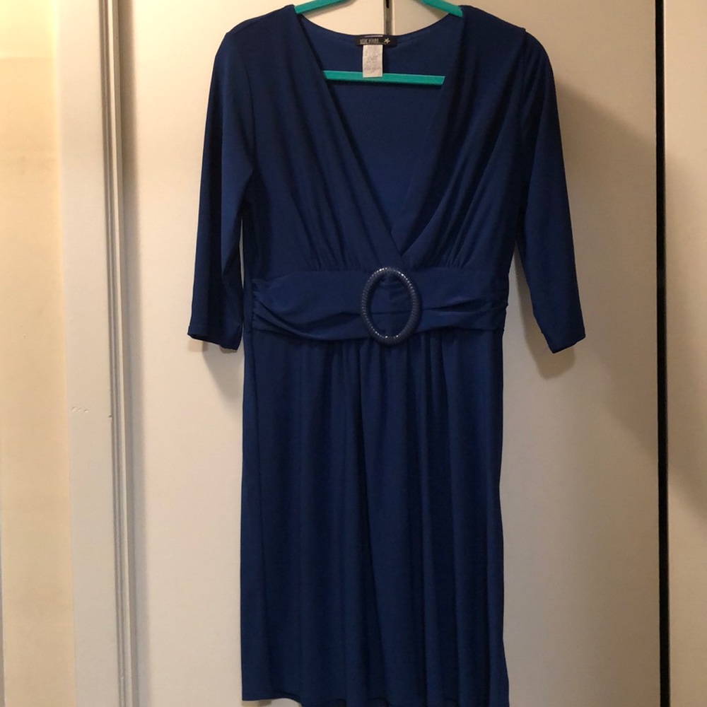 Blue Belted Dress
